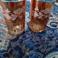 یک دست لیوان طلایی