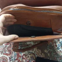 کیف قهوه ای چرم جادار|کیف، کفش، کمربند|مشهد, کوی سیدی|دیوار