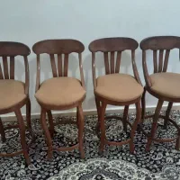 ۴ عدد صندلی چوبی اوپن وجزیره