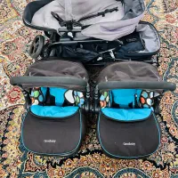 کالسکه دو قلو گودبیبی همراه کریر صندلی ماشین شو