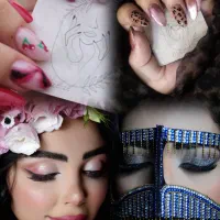 آموزش وخدمات،کاشت ناخن میکاپ رنگ لایت مژه و شنیون