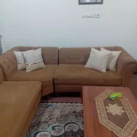 مبلمان ال عسلی رنگ وشش نفره
