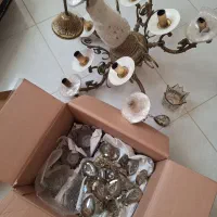 یک عدد لوستر سرامیکی برنزی