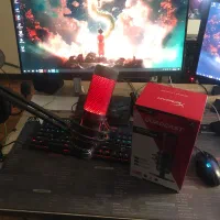 میکروفون Hyperx quadcast همراه با پایه بازویی|قطعات و لوازم جانبی رایانه|کرج, کیانمهر|دیوار