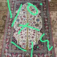 قالیچه ابریشم بافت قم سال۱۳۷۲|تابلو فرش|اصفهان, باغ زرشک|دیوار