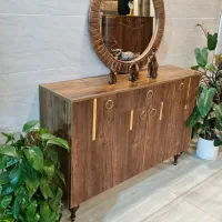 آینه و کنسول مدل رومی آیینه کنسول (قهوه ای گرونتر)|بوفه، ویترین، کنسول|مشهد, خواجه ربیع|دیوار