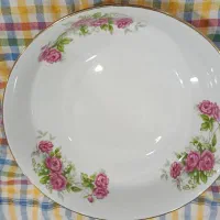 کاسه سالاد یا سوپ خوری ..بشقاب گل سرخی قدیم