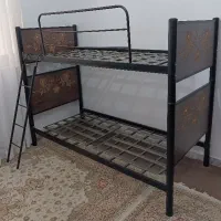 تخت دو طبقه فلزی و چوبی