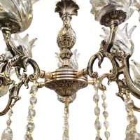 لوستر۵شاخه ۱۰ شعله تمام برنز|لوستر و چراغ آویز|تبریز, |دیوار