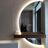 آینه نیم دایره بک لایت|آینه|همدان, |دیوار