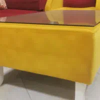 مبل زرشکی خردلی|مبلمان خانگی و میز عسلی|آبیک, |دیوار