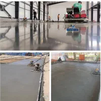 اجرای بتن ریزی کف با دستگاه ماله پروانه ای صیقل