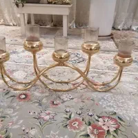 جا شمعی طلایی زیبا شیک