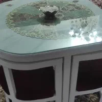 میز غذاخوری کم جا ۴ نفره به همراه صندلی
