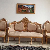 مبلمان 9نفره همراه با جلو مبلی و2تا میز عسلی|مبلمان خانگی و میز عسلی|قزوین, |دیوار