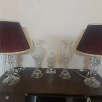دوعدد اباژر کریستال . دوعدد لاله کریستال . ساعت|لوستر و چراغ آویز|مشهد, سجاد شهر|دیوار