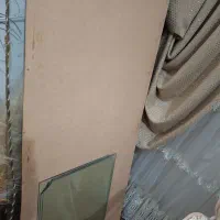 شیشه کامل ویترین  چوب بالا و پشت برنز مستطیلی