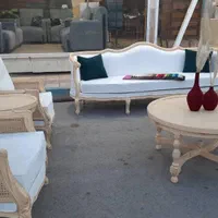 مبل کوئین فرانسوی حصیری|مبلمان خانگی و میز عسلی|رشت, خمیران زاهدان|دیوار