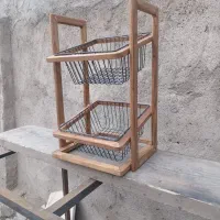 سبد سیب‌زمینی پیاز چوب فلز