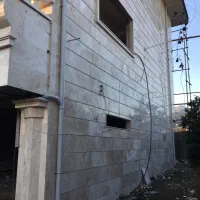 سنگ کاری نما پله قلیانی قرنیز باربیکیو|خدمات پیشه و مهارت|رامسر, |دیوار