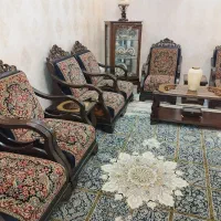 مبل قالی 6نفره|مبلمان خانگی و میز عسلی|بم, |دیوار