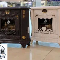 بخاری گازی طرح شومینه استیل ۳۶۰۰۰ پایه دار گارانتی