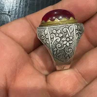 انگشتر نقره نگین یاقوت استار درشت ۵۵ گرم|جواهرات|کرج, شاهین‌ویلا|دیوار