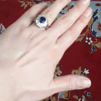 انگشتر استیل نگین آبی|بدلیجات|رشت, امین الضرب|دیوار