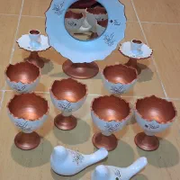 هفت سین  خوش رنگ وزیبا نوشته شده با خط نستعلیق
