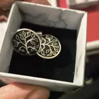 دکمه سر دست نقره