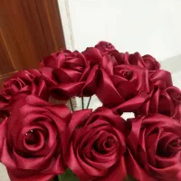 گل رز روبان شاخه‌ای ۳۰|گل مصنوعی|اراک, |دیوار