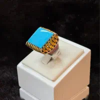 انگشتر فیروزه نیشابور طبع و رنگ بالا