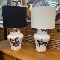 آباژور رومیزی ایستاده هرمس فلای فرانسوی سرامیکی|چراغ خواب و آباژور|مشهد, شهرک رازی (شهرک غرب)|دیوار