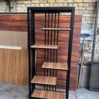 قفسه و استند چوب و فلز