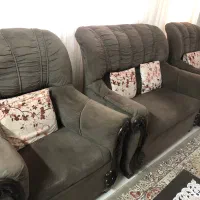 راحتی ۷ نفره و میز ناهارخوری ۶ نفره|مبلمان خانگی و میز عسلی|رشت, نخودچر|دیوار