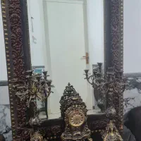 آینه شمعدان همراه ساعت