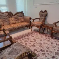 مبل استیل هفت نفره همراه میز ناهارخوری شش نفره|مبلمان خانگی و میز عسلی|محمدیه-قزوین, |دیوار