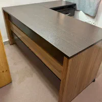 میز اداری کت کار دو تکه بدون خط و خش