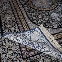 یک جفت فرش۱۲متری ۱۲۰۰شانه ۳۶۰۰تراکم سورمه ای اصل|فرش|تهران, آذری|دیوار