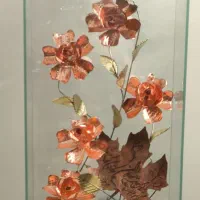 تابلو شیشه ای مسی و برنجی