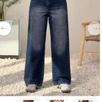 فروش شلوار نیم بگ جین آبی