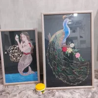 تابلو منجوق دوزی و پولک دوزی شده