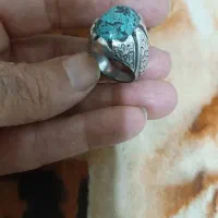 انگشتر فیروزه شجر عنکبوتی رکاب کریمی قلمکاری شده|جواهرات|تهران, ویلاشهر|دیوار