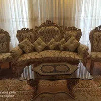 مبلمان هشت نفره با دومیزبان و ناهارخوری هشت نفره|مبلمان خانگی و میز عسلی|کرج, کرج نو|دیوار
