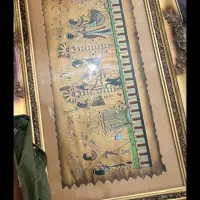 تابلو قدیمی و شمعدان|کلکسیون اشیاء عتیقه|تهران, سازمان آب|دیوار