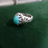 انگشتر اصل فیروزه عجمی،مغز سنگ ی کار کلکسیونی