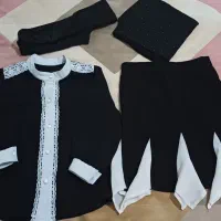 شومیز مشکی سارافون پیراهن بافت دخترانه