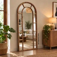 آینه قدی چوبی گنبدی پنجره ای سایز ۸۰×۱۸۰(تولیدی)