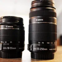 لنز دوربین عکاسی کنون ۵۵ ۲۵۰ و ۱۸ ۵۵