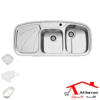 فروش ویژه سینک ظرفشویی توکار کد 6 اخوان لگن چپ
